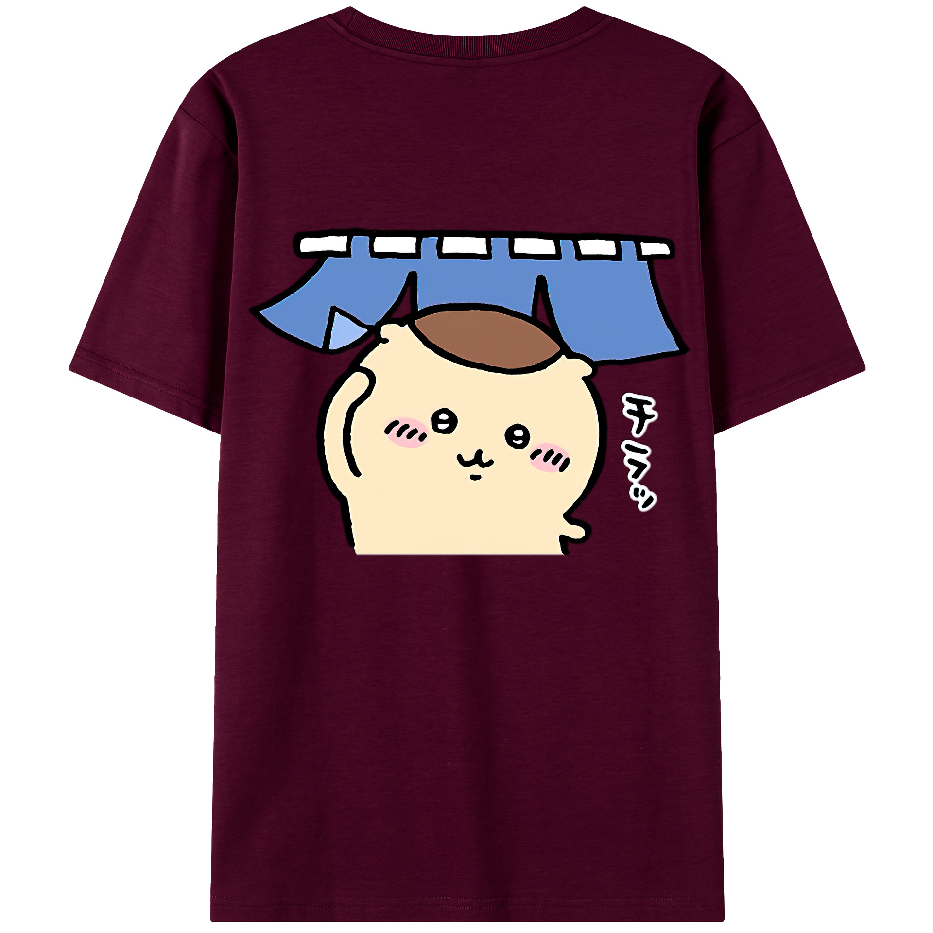 （画像用） ちいかわ くりまんじゅう Chii-kawa kuri manjū レディース半袖Tシャツ(バックプリント)